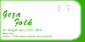 geza folk business card